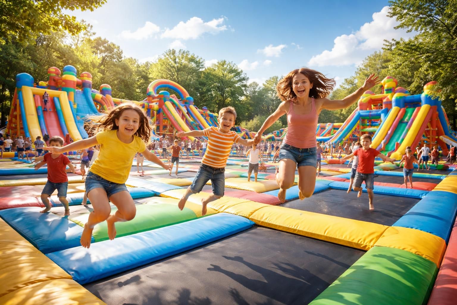 découvrez jumpfun park, un univers unique où sauts, jeux et rires vous garantissent des moments de plaisir inoubliables en famille ou entre amis.