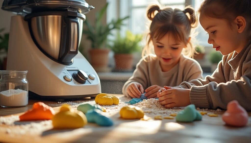 découvrez comment préparer de la pâte à modeler maison avec le thermomix et stimulez la créativité, la motricité et le développement sensoriel de vos enfants grâce à cette activité ludique et éducative.