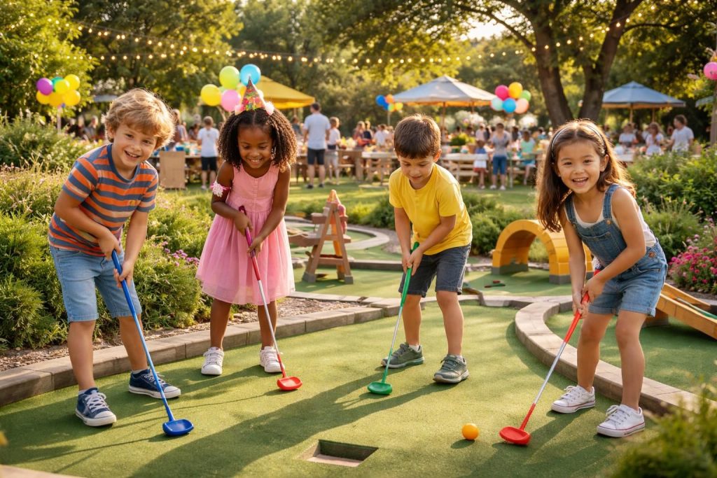 découvrez le mini golf à juillan, l'activité parfaite pour des fêtes d'anniversaire mémorables et amusantes pour petits et grands.