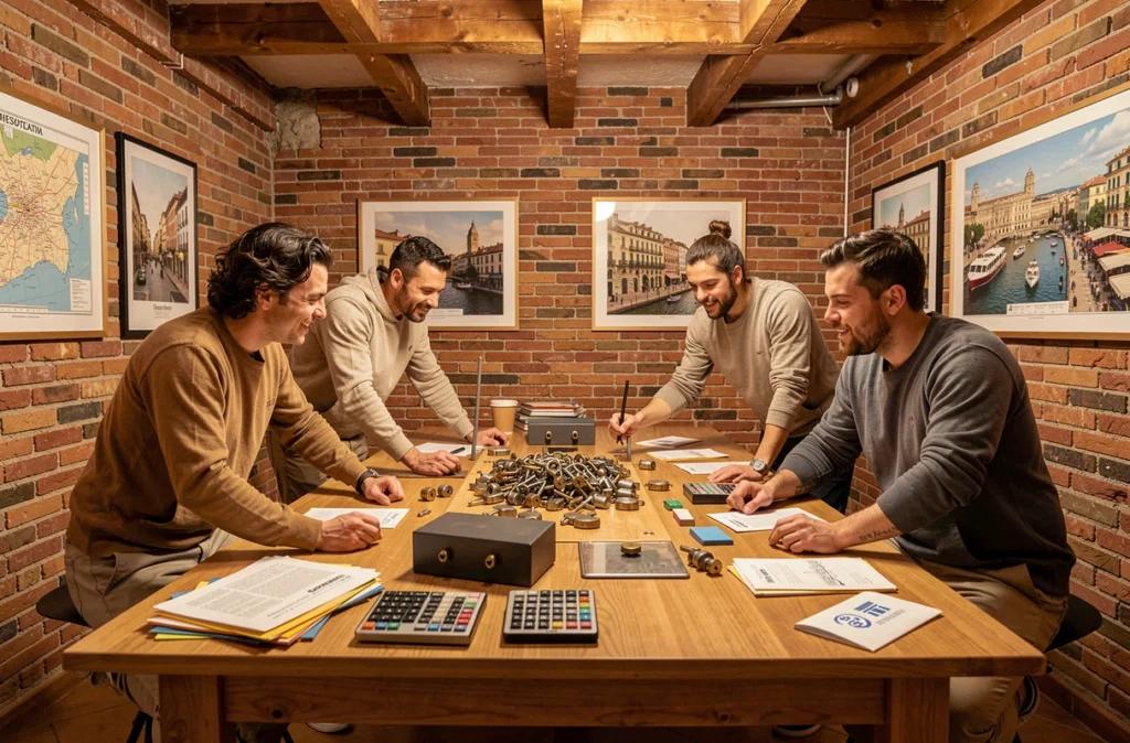 Équipe résolvant des énigmes collaboratives à la Real Escape Room de Marseille